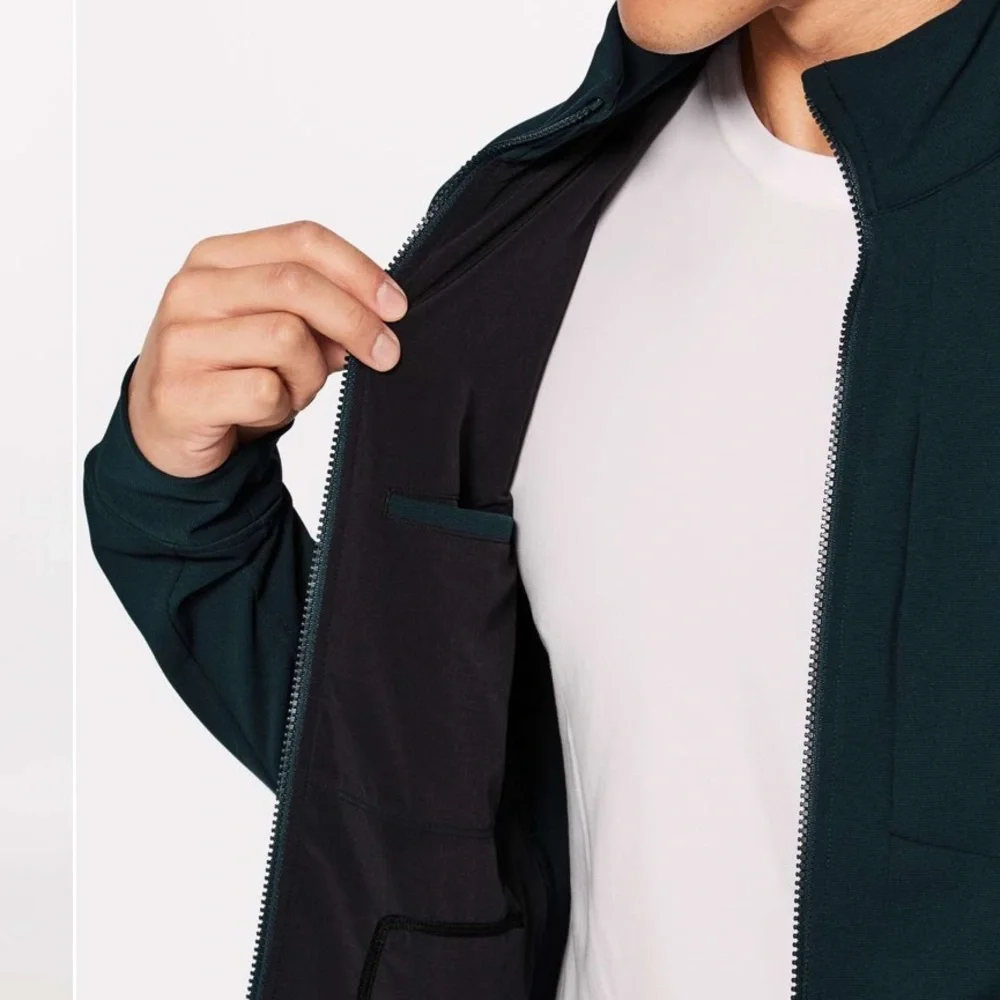 lululemon Men’s Sojourn Full Zip Jacket Nocturnal Teal Large